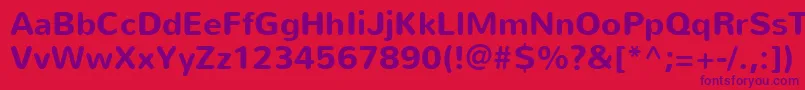 NunitoBold Font – Purple Fonts on Red Background