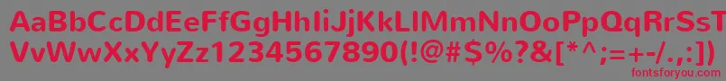 NunitoBold Font – Red Fonts on Gray Background