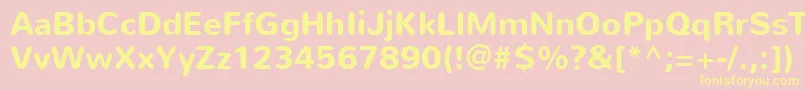 NunitoBold Font – Yellow Fonts on Pink Background