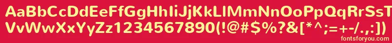 NunitoBold Font – Yellow Fonts on Red Background