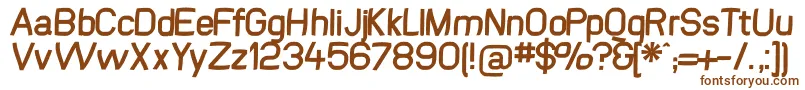 Swinginsansbold-fontti – ruskeat fontit valkoisella taustalla
