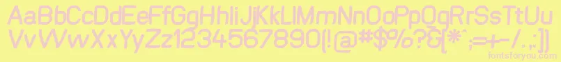 Swinginsansbold-fontti – vaaleanpunaiset fontit keltaisella taustalla