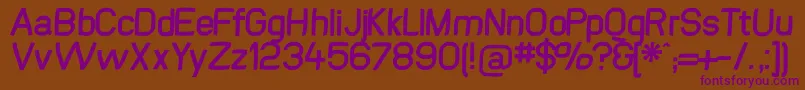 Swinginsansbold Font – Purple Fonts on Brown Background