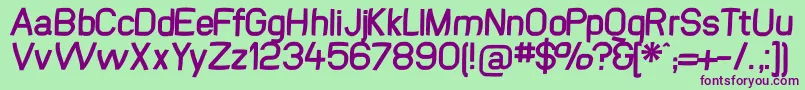 Swinginsansbold Font – Purple Fonts on Green Background