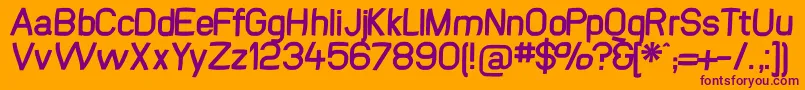 Шрифт Swinginsansbold – фиолетовые шрифты на оранжевом фоне