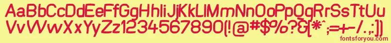 Swinginsansbold Font – Red Fonts on Yellow Background