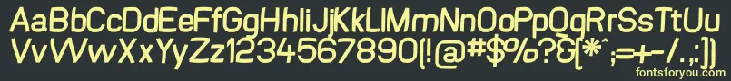 Swinginsansbold Font – Yellow Fonts on Black Background