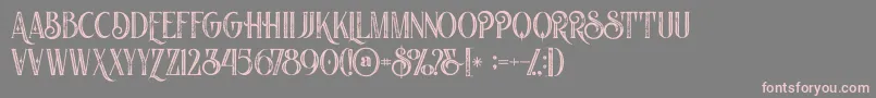 Nomosinlinegrunge Font – Pink Fonts on Gray Background