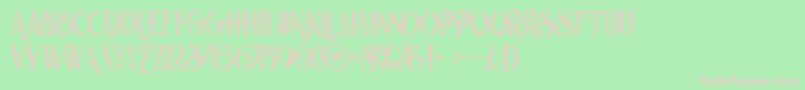 Nomosinlinegrunge Font – Pink Fonts on Green Background