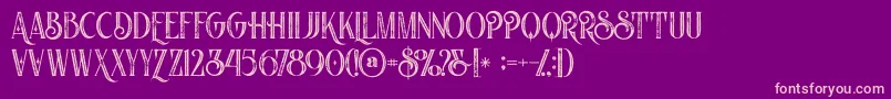 Nomosinlinegrunge Font – Pink Fonts on Purple Background