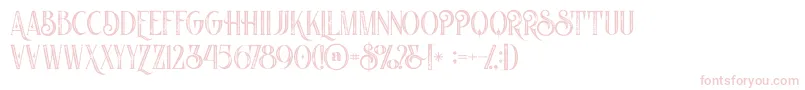 Nomosinlinegrunge Font – Pink Fonts on White Background