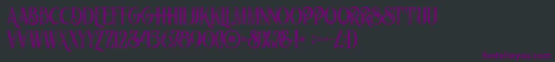Nomosinlinegrunge Font – Purple Fonts on Black Background