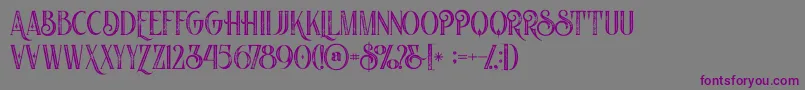 Nomosinlinegrunge Font – Purple Fonts on Gray Background