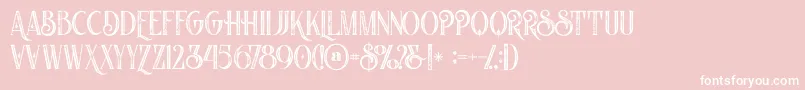 Nomosinlinegrunge Font – White Fonts on Pink Background