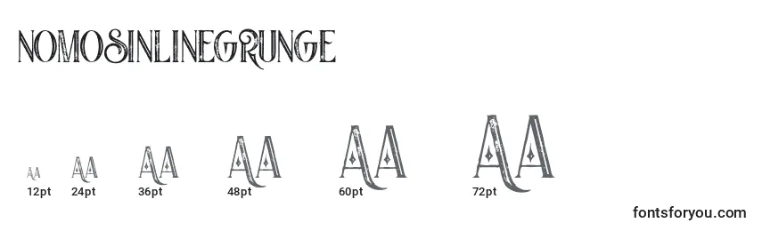 Nomosinlinegrunge Font Sizes