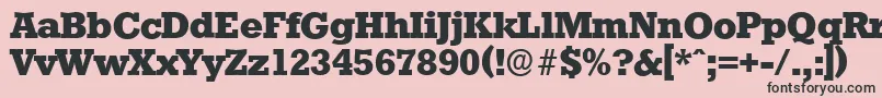 StaffordserialXboldRegular Font – Black Fonts on Pink Background