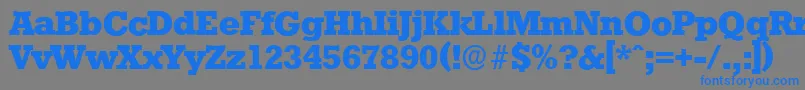 StaffordserialXboldRegular Font – Blue Fonts on Gray Background