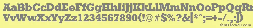 StaffordserialXboldRegular Font – Gray Fonts on Yellow Background