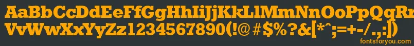 フォントStaffordserialXboldRegular – 黒い背景にオレンジの文字