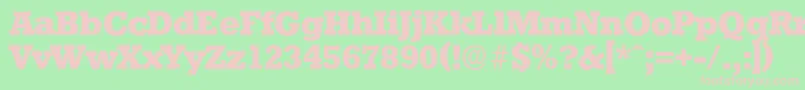 StaffordserialXboldRegular Font – Pink Fonts on Green Background