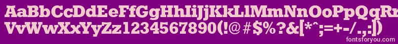 Шрифт StaffordserialXboldRegular – розовые шрифты на фиолетовом фоне