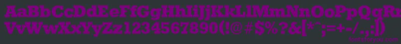 Шрифт StaffordserialXboldRegular – фиолетовые шрифты на чёрном фоне