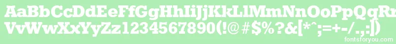 StaffordserialXboldRegular Font – White Fonts on Green Background