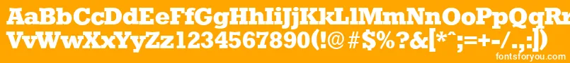 フォントStaffordserialXboldRegular – オレンジの背景に白い文字