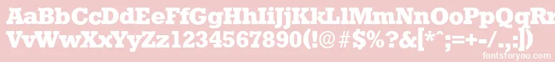 StaffordserialXboldRegular Font – White Fonts on Pink Background