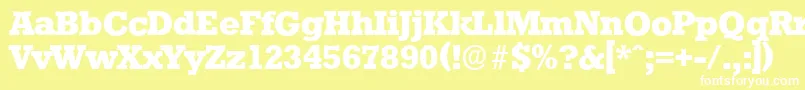 StaffordserialXboldRegular Font – White Fonts on Yellow Background