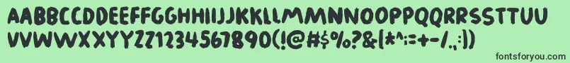 Legworkdemo Font – Black Fonts on Green Background