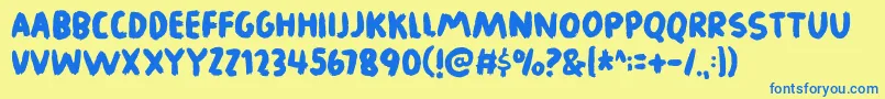 Legworkdemo Font – Blue Fonts on Yellow Background