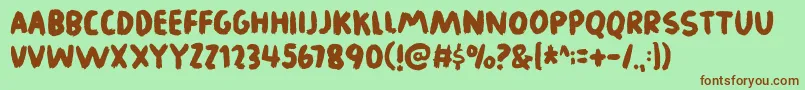 Legworkdemo Font – Brown Fonts on Green Background