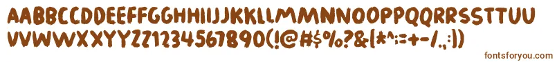 Шрифт Legworkdemo – коричневые шрифты на белом фоне