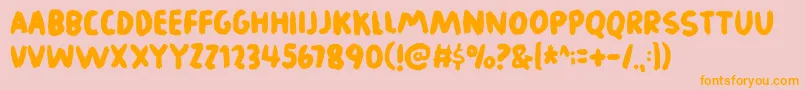 Legworkdemo Font – Orange Fonts on Pink Background