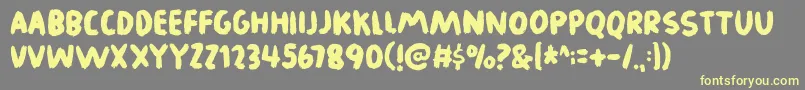 Legworkdemo Font – Yellow Fonts on Gray Background