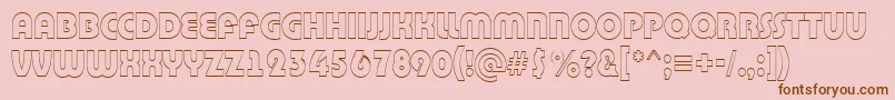 ABighaustitul3D Font – Brown Fonts on Pink Background