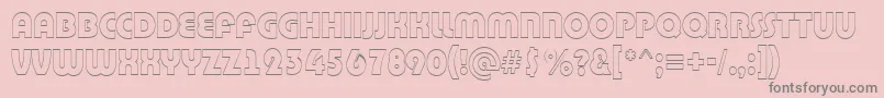 ABighaustitul3D-Schriftart – Graue Schriften auf rosa Hintergrund