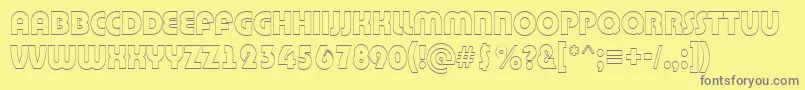 ABighaustitul3D Font – Gray Fonts on Yellow Background