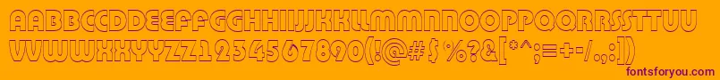 ABighaustitul3D-Schriftart – Violette Schriften auf orangefarbenem Hintergrund