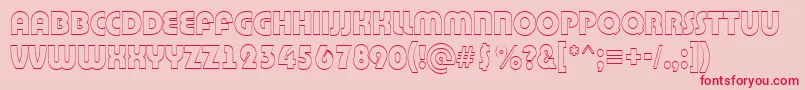 ABighaustitul3D-Schriftart – Rote Schriften auf rosa Hintergrund