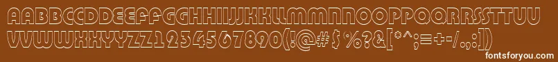 ABighaustitul3D Font – White Fonts on Brown Background