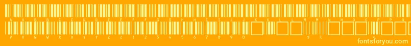 V100008 Font – Yellow Fonts on Orange Background