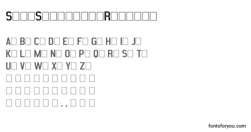 Шрифт SansStatementRegular – алфавит, цифры, специальные символы