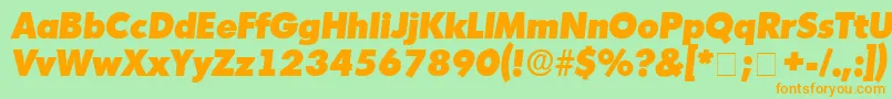 AdmisiDisplaySsiItalic Font – Orange Fonts on Green Background