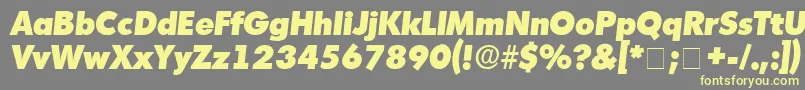 AdmisiDisplaySsiItalic Font – Yellow Fonts on Gray Background