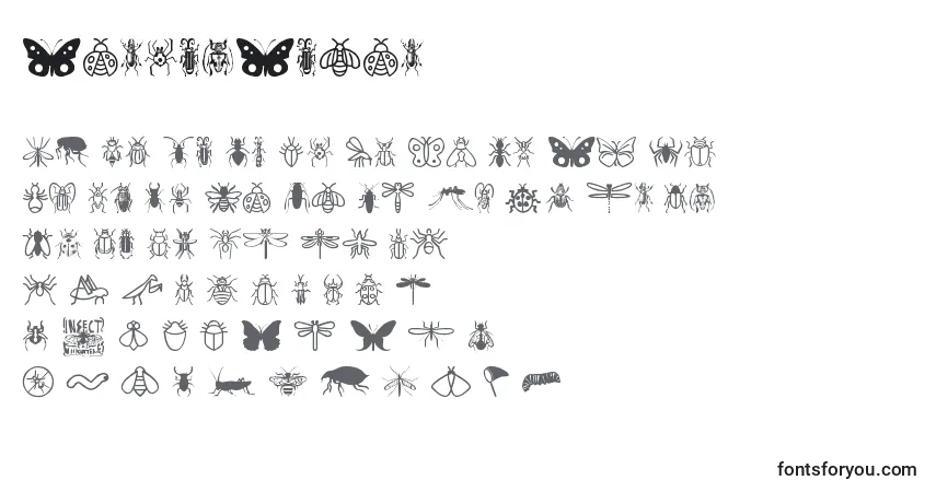 InsectIcons-fontti – aakkoset, numerot, erikoismerkit
