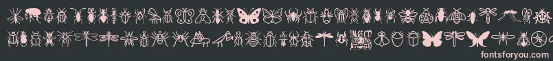 fuente InsectIcons – Fuentes Rosadas Sobre Fondo Negro