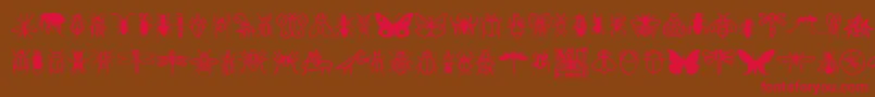 InsectIcons Font – Red Fonts on Brown Background