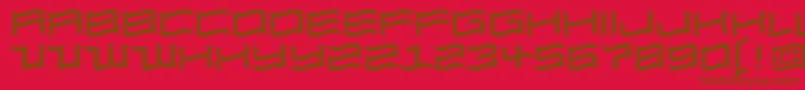 Modellenvelo Font – Brown Fonts on Red Background